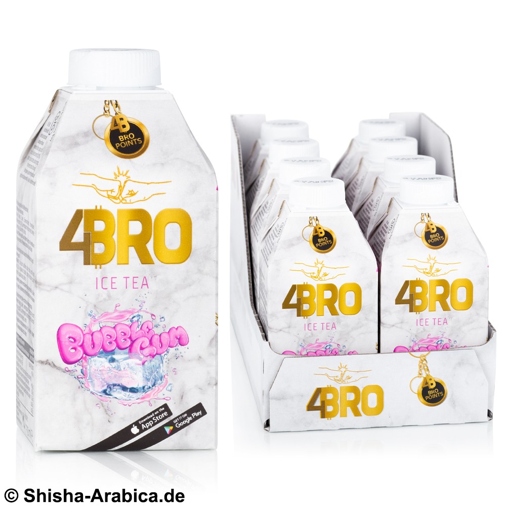 4BRO Ice Tea Bubble Gum 8 x 500ml CHALLOUF International